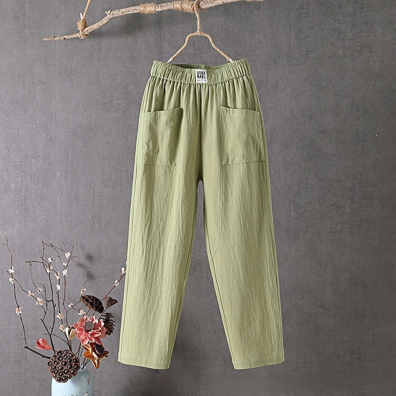 Celeste | Women’s Straight Leg High-Waisted Summer Trousers