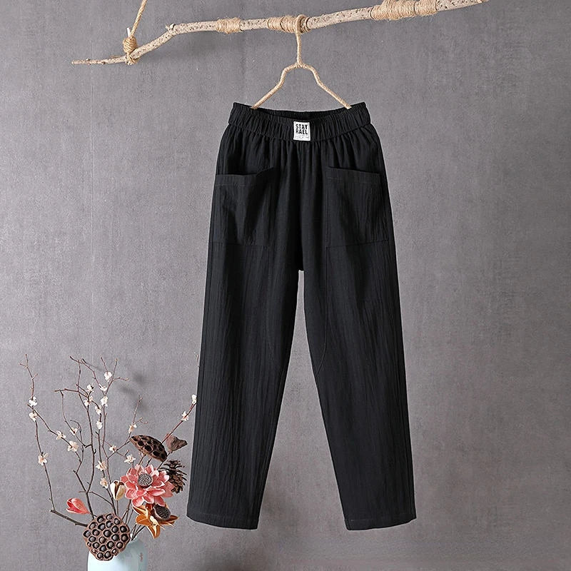 Celeste | Women’s Straight Leg High-Waisted Summer Trousers