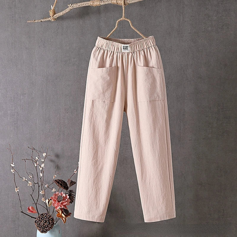 Celeste | Women’s Straight Leg High-Waisted Summer Trousers
