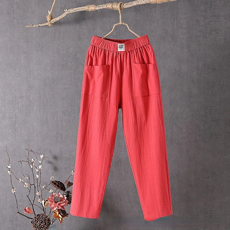 Celeste | Women’s Straight Leg High-Waisted Summer Trousers