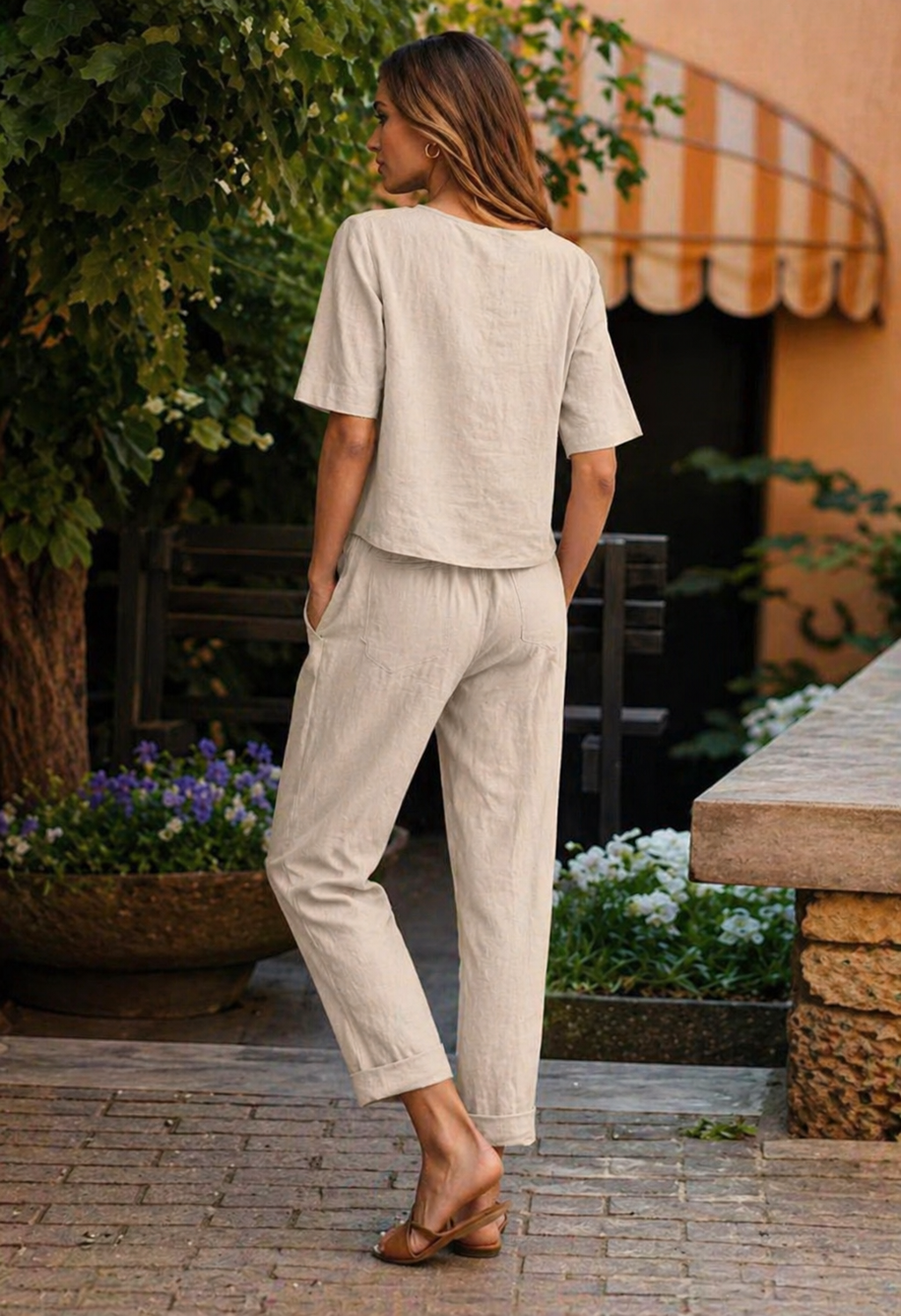 Celia | Women’s Short Sleeve Tapered Two Piece Matching Set