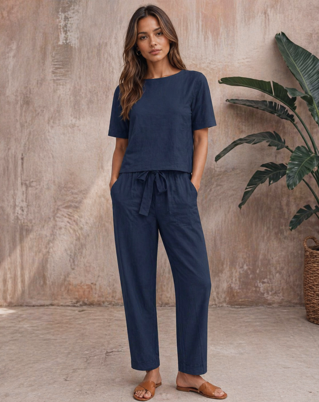 Celia | Women’s Short Sleeve Tapered Two Piece Matching Set
