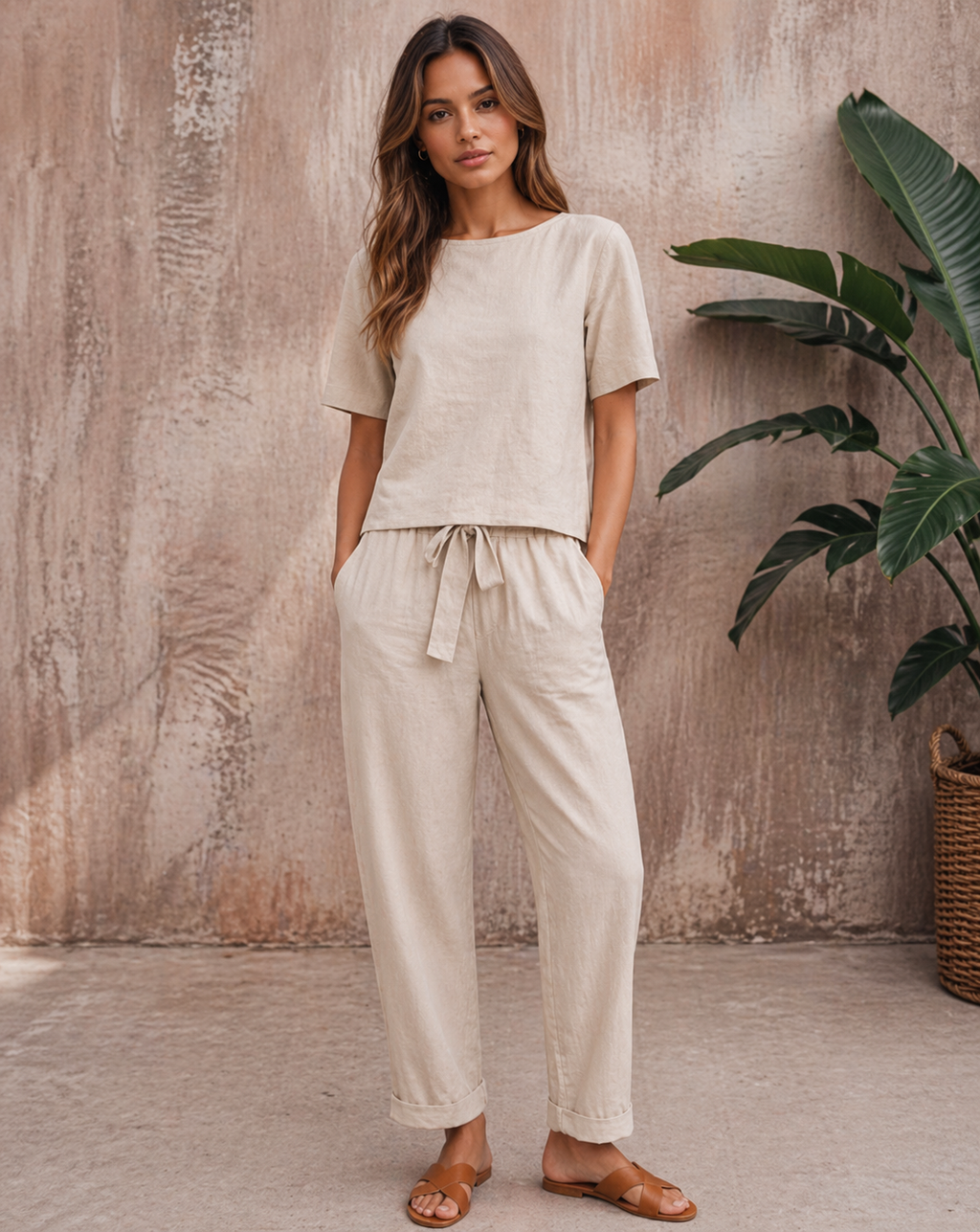 Celia | Women’s Short Sleeve Tapered Two Piece Matching Set