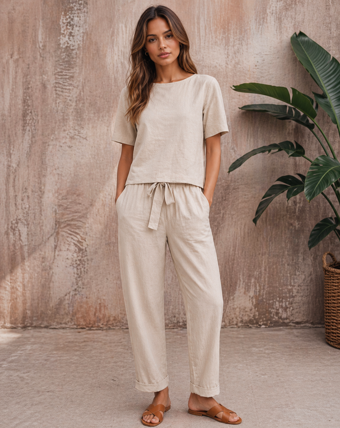 Celia | Women’s Short Sleeve Tapered Two Piece Matching Set