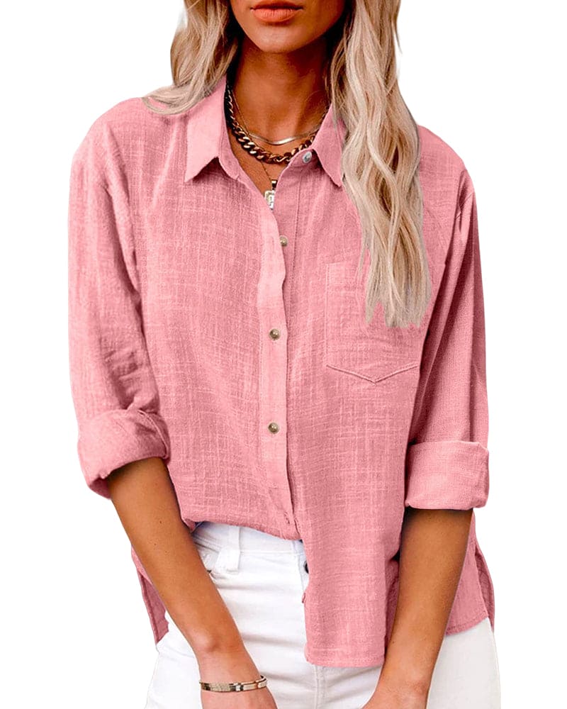 Cerys | Women’s Long Sleeve Turn Down Collar Shirt