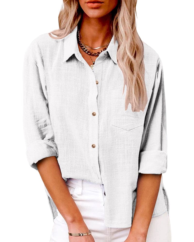 Cerys | Women’s Long Sleeve Turn Down Collar Shirt