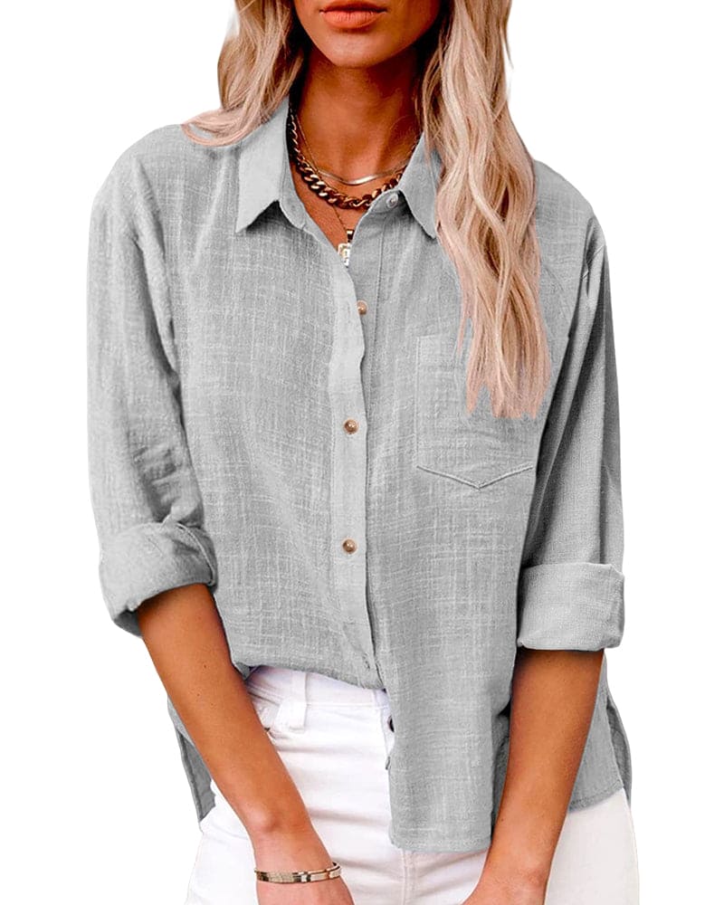 Cerys | Women’s Long Sleeve Turn Down Collar Shirt