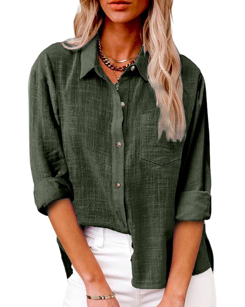 Cerys | Women’s Long Sleeve Turn Down Collar Shirt