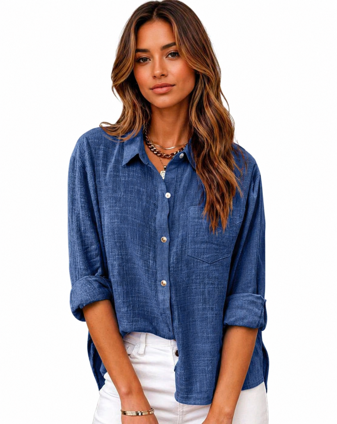 Cerys | Women’s Long Sleeve Turn Down Collar Shirt