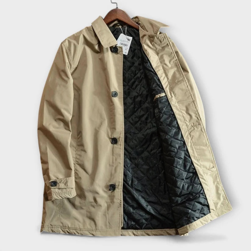 Chadwick | Men’s Long Sleeve Button Front Pointed Collar Pockets Coat