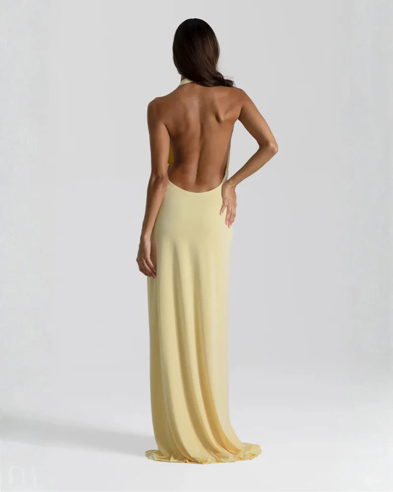 Charlotte | Women’s Halter Neck Backless Wedding Guest Dress
