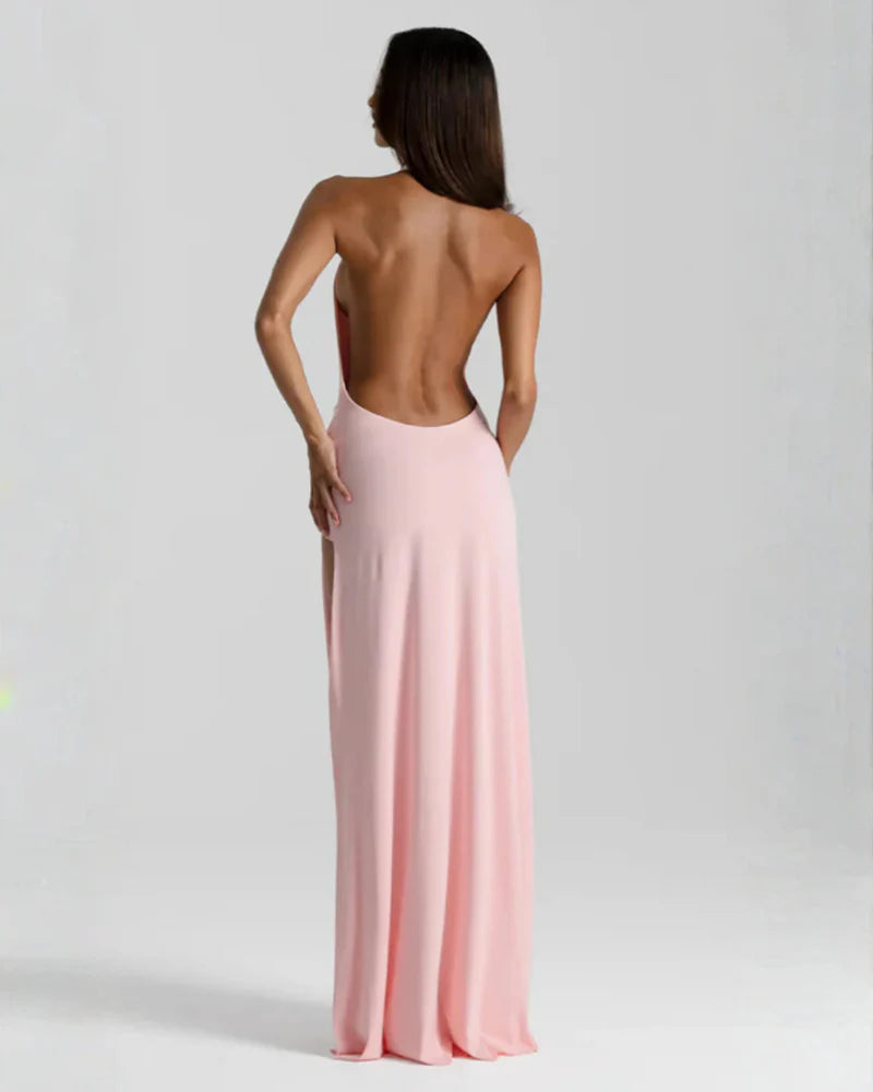 Charlotte | Women’s Halter Neck Backless Wedding Guest Dress