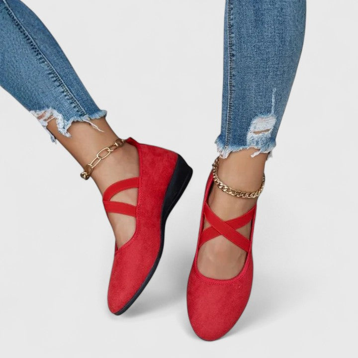 Chiara | Women’s Criss Cross Strap Wedge Summer Sandals
