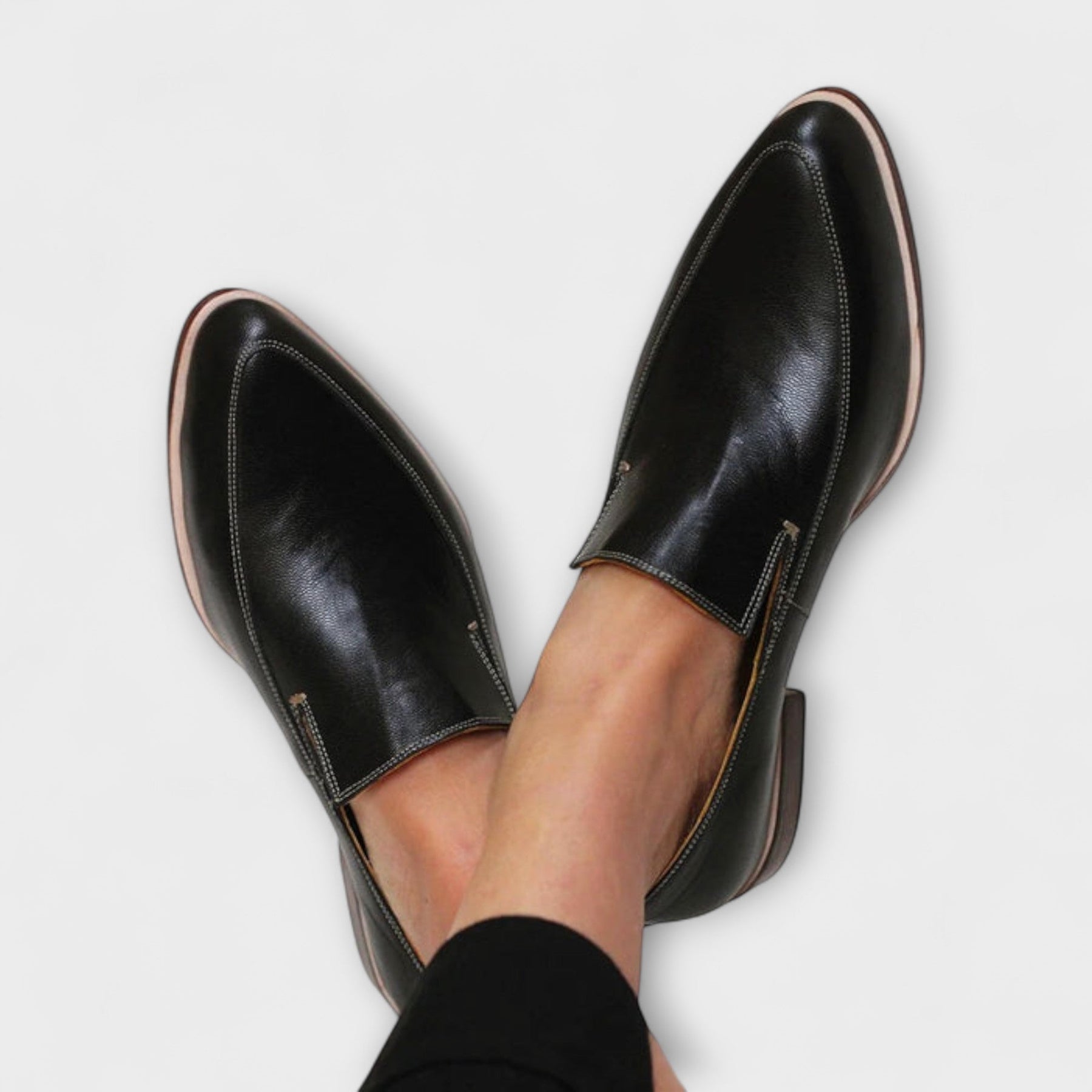 Christine | Women’s Closed Toe Slip On Black Dress Loafers