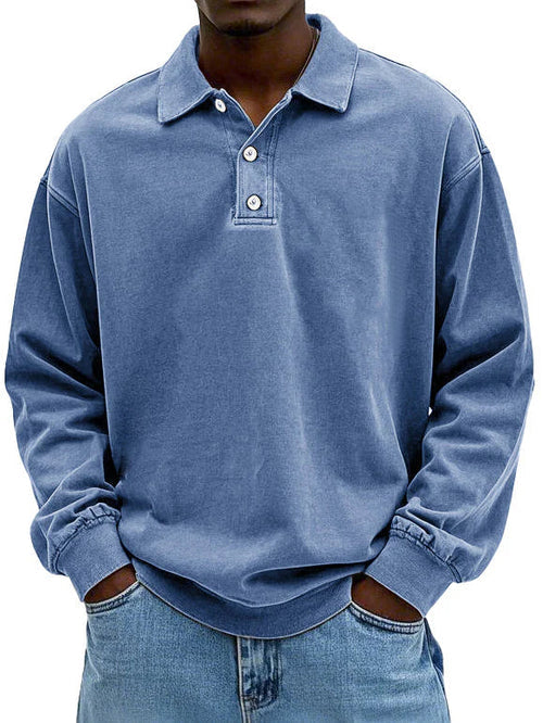 Christopher | Men’s Button Down Long Sleeve Polo Shirt