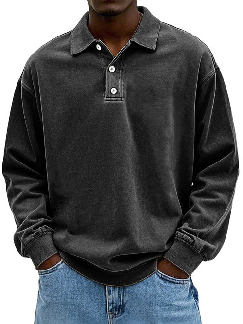 Christopher | Men’s Button Down Long Sleeve Polo Shirt