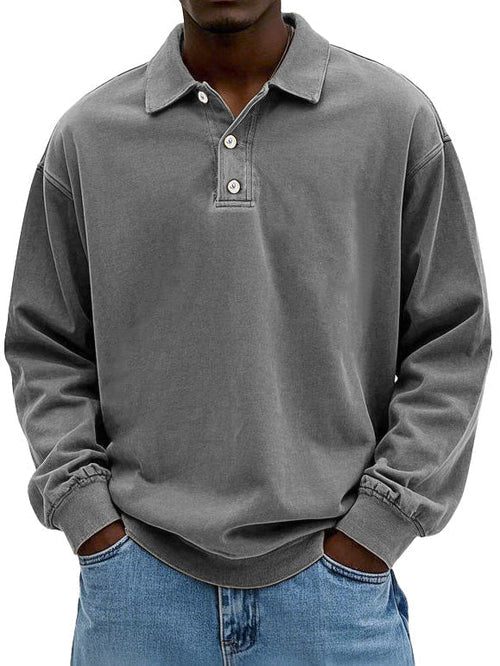 Christopher | Men’s Button Down Long Sleeve Polo Shirt