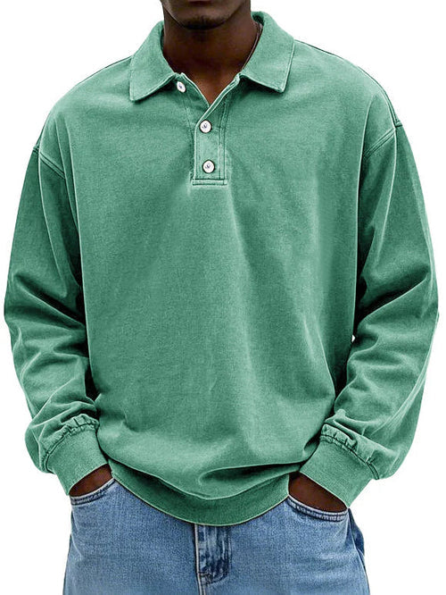 Christopher | Men’s Button Down Long Sleeve Polo Shirt