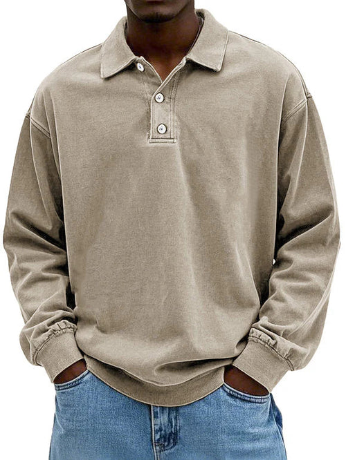 Christopher | Men’s Button Down Long Sleeve Polo Shirt