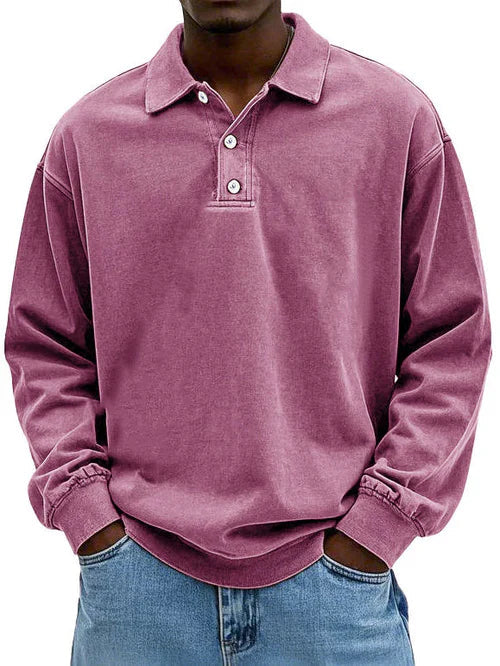 Christopher | Men’s Button Down Long Sleeve Polo Shirt