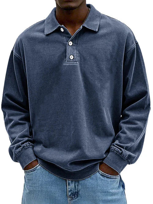 Christopher | Men’s Button Down Long Sleeve Polo Shirt