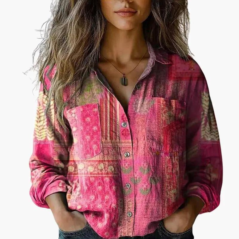 Clarissa | Women’s Floral Long Sleeve Button Shirt