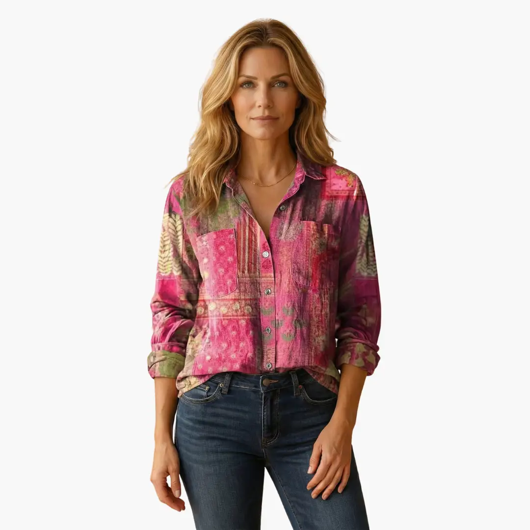 Clarissa | Women’s Floral Long Sleeve Button Shirt
