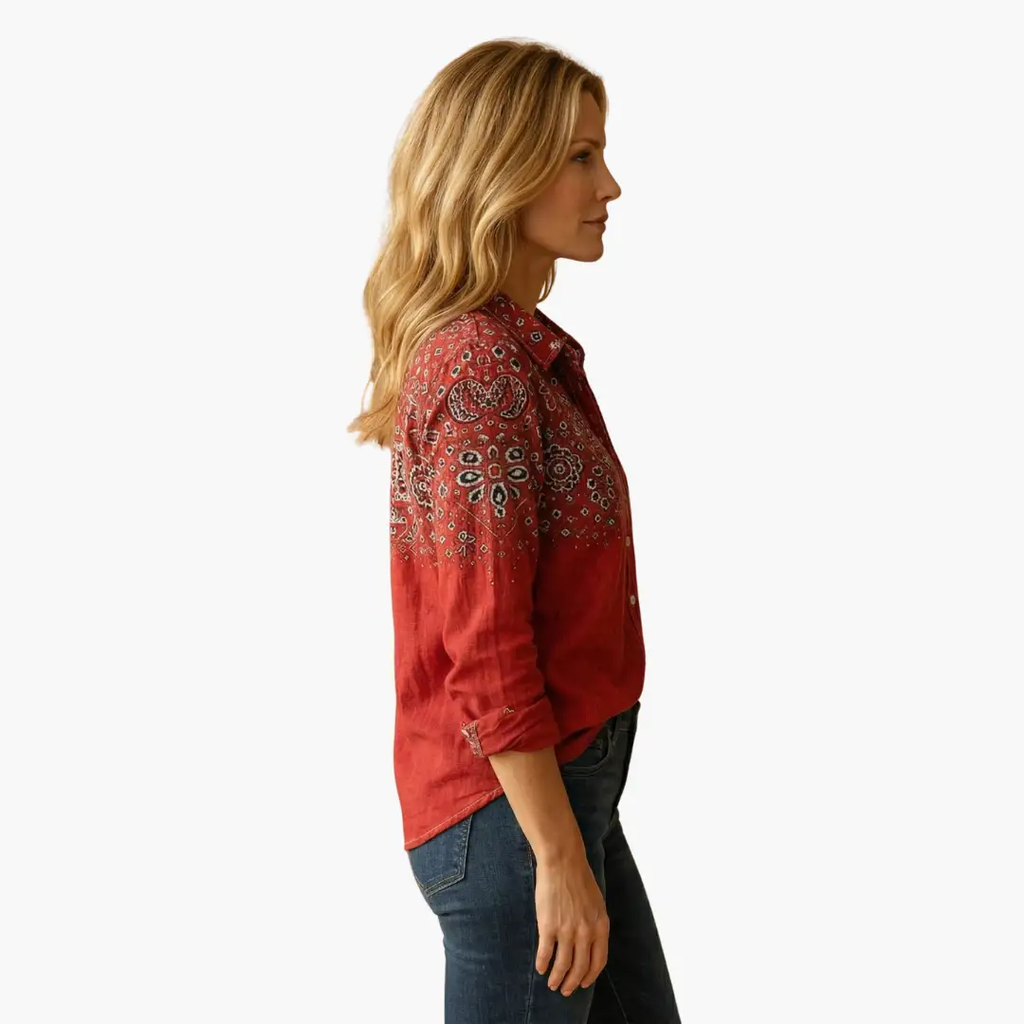Clarissa | Women’s Floral Long Sleeve Button Shirt
