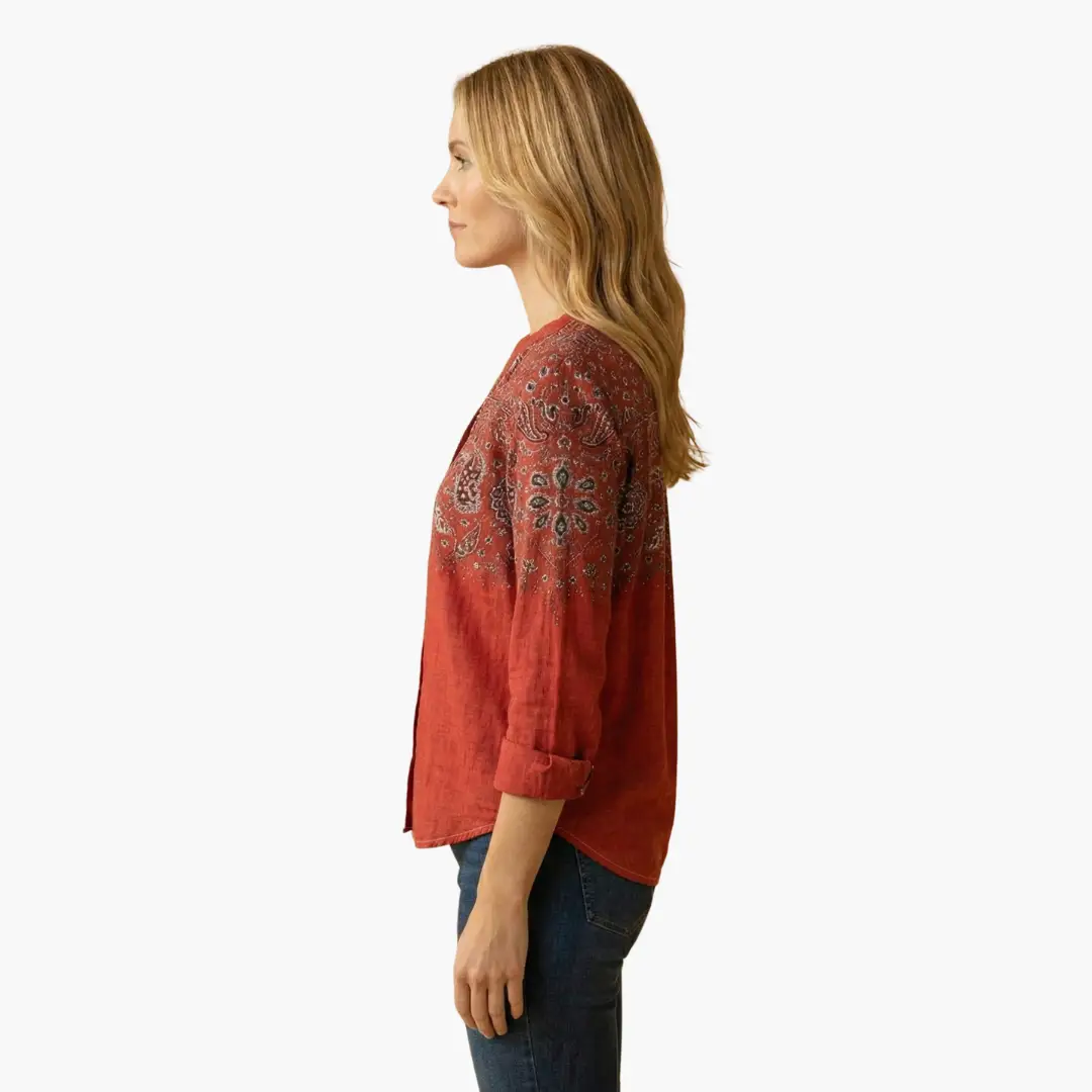 Clarissa | Women’s Floral Long Sleeve Button Shirt