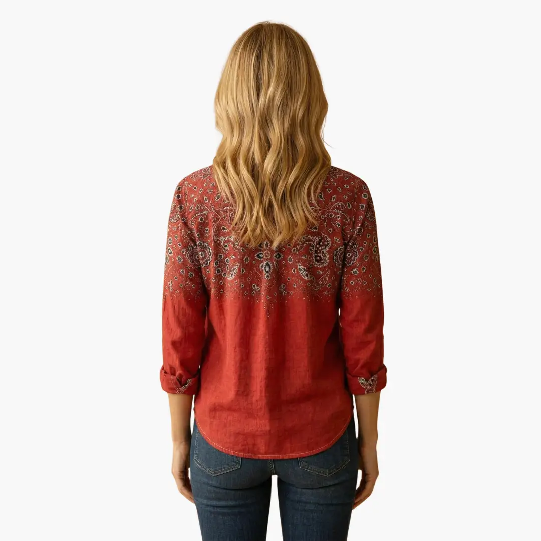 Clarissa | Women’s Floral Long Sleeve Button Shirt