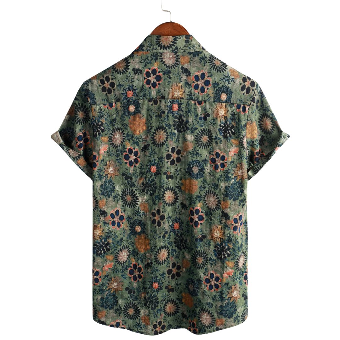 Clayton | Men's Short Sleeve Printed Summer Dress Shirt