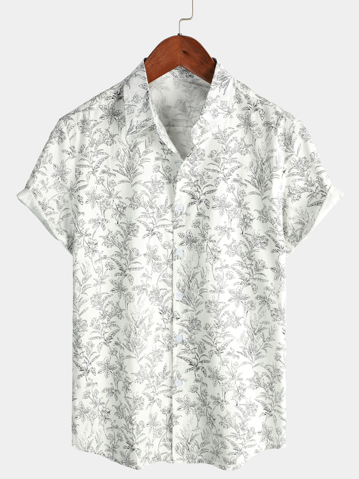 Clayton | Men's Short Sleeve Printed Summer Dress Shirt
