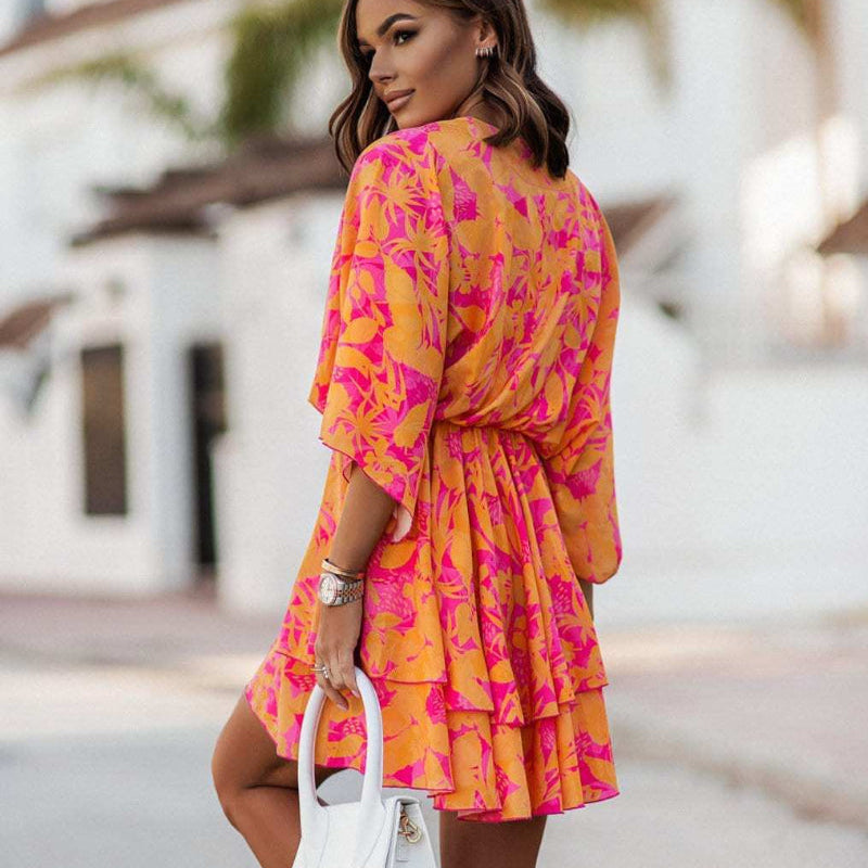 Constance | Women’s Flowy Tiered Ruffle Mini Dress