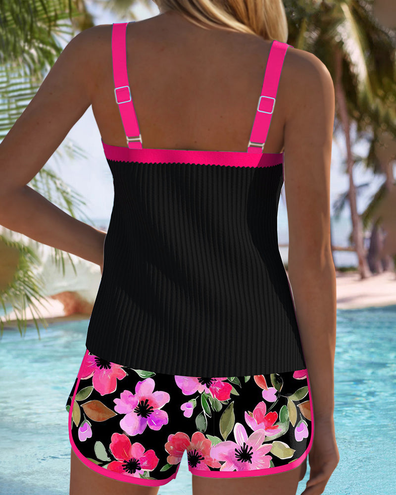 Daniela | Women’s Floral Print Two-Piece Tankini Swimsuit