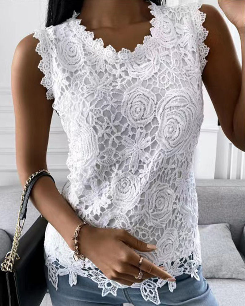 Daphne | Women’s Floral Sleeveless Summer Tank Top