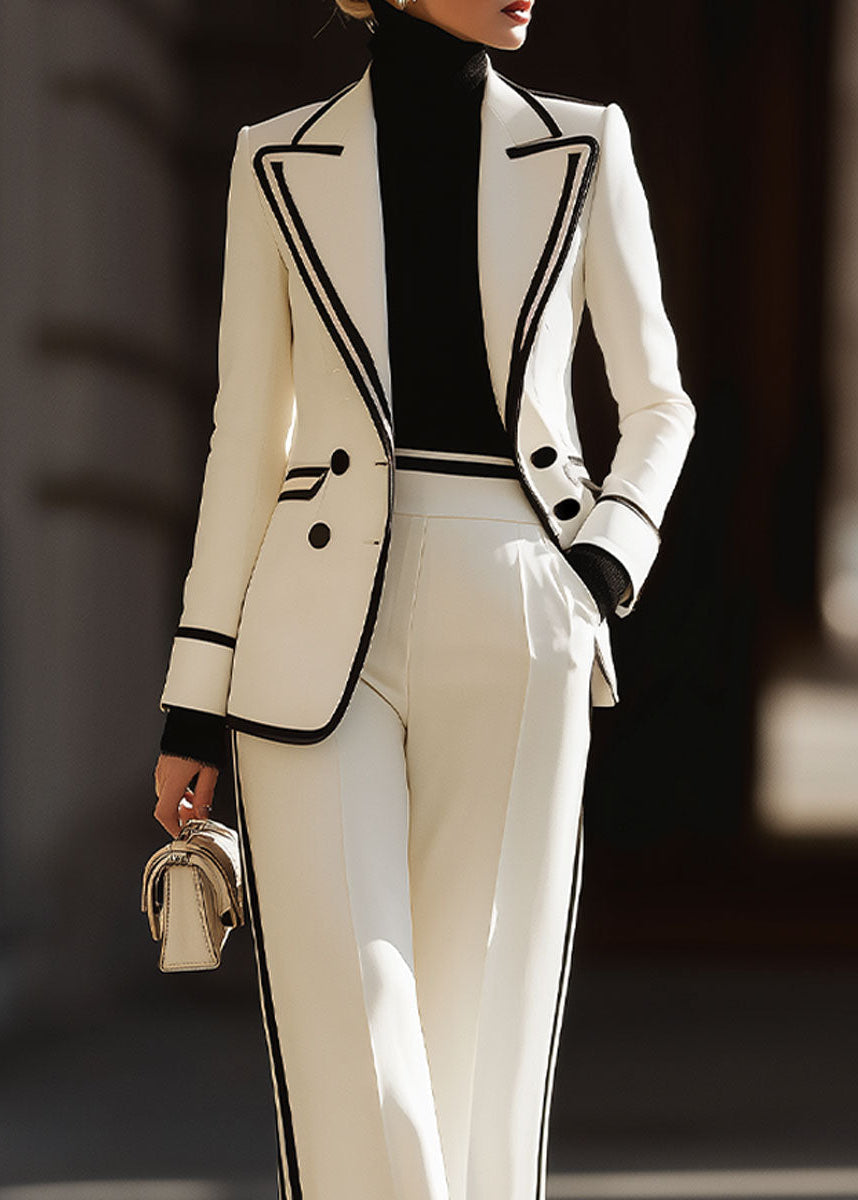 Darla | Women’s Double Breasted Suit with Wide Leg Trousers