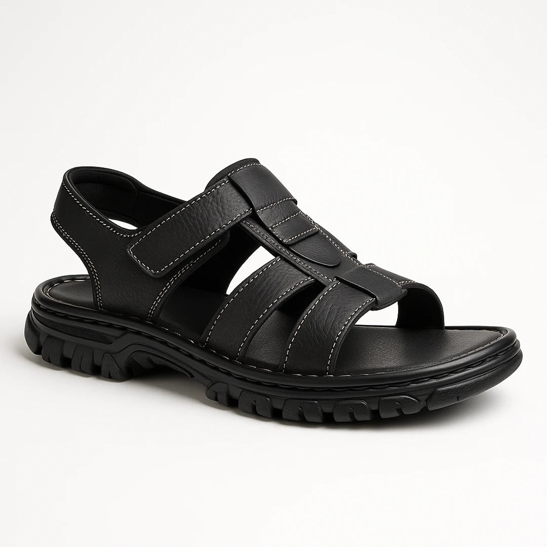 Darrius | Men's Adjustable Strap Slip On Round Toe Sandals