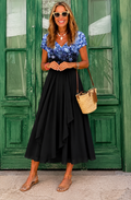 Deanna | Women's V-Neck Sparkly Flowy Midi Dress