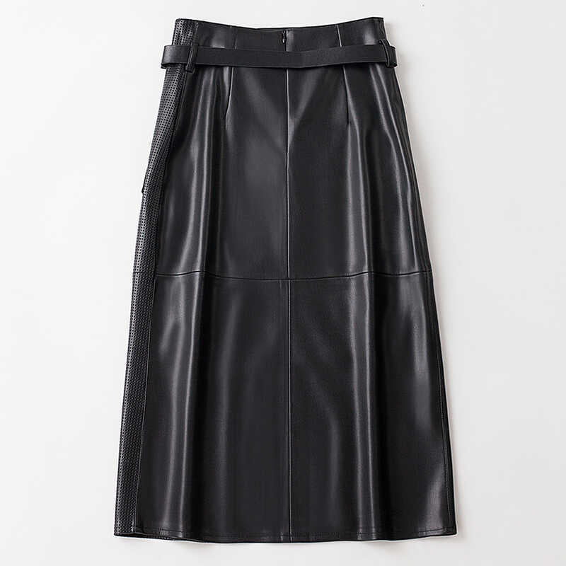 Deborah | Women’s Asymmetrical Front Slit Belted Skirt