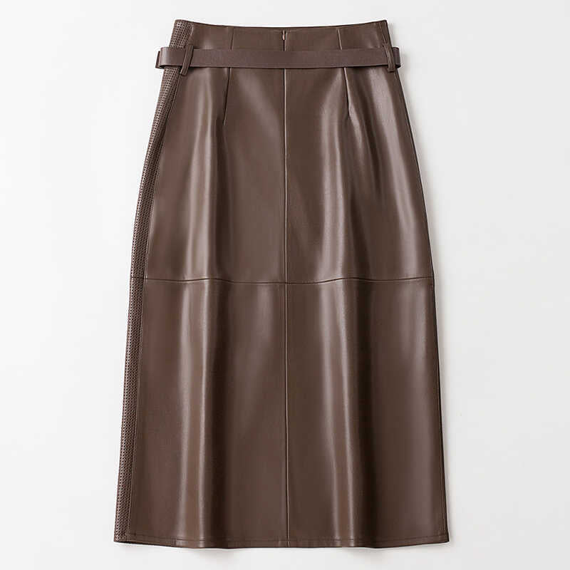 Deborah | Women’s Asymmetrical Front Slit Belted Skirt