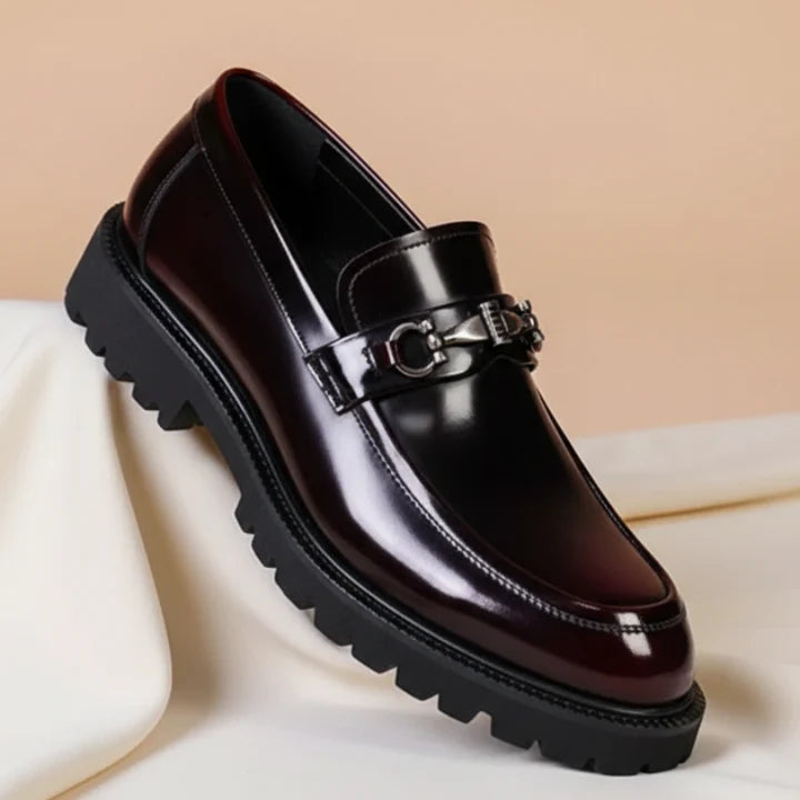 Declan | Men’s Slip On Round Toe Buckle Detail Loafers