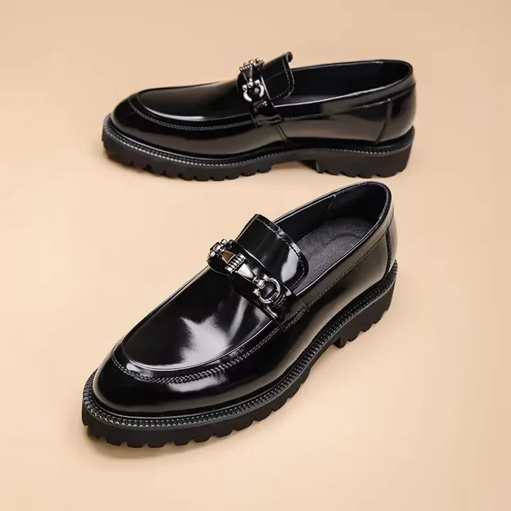Declan | Men’s Slip On Round Toe Buckle Detail Loafers