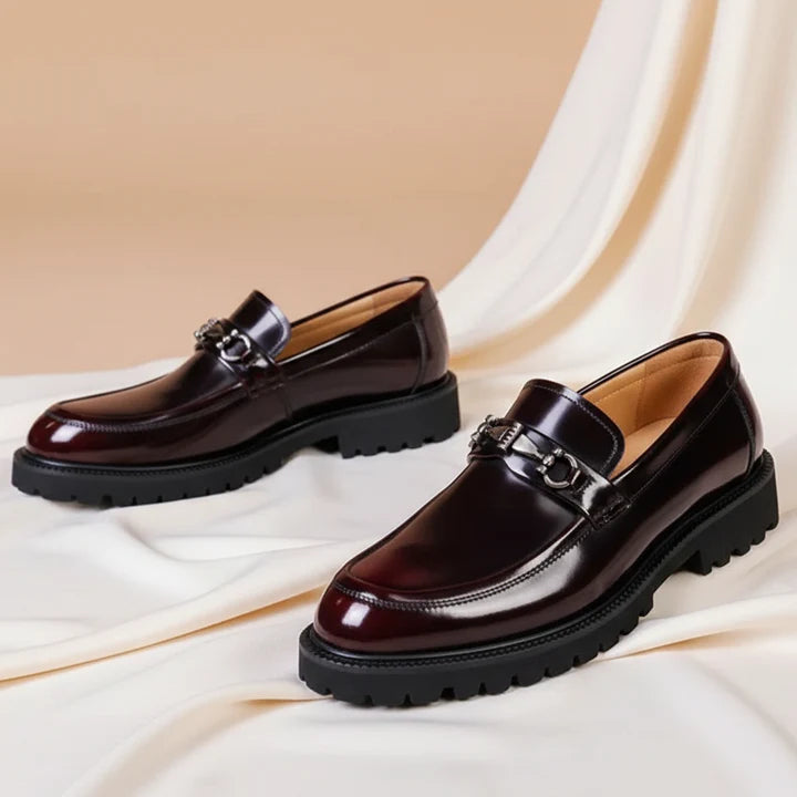 Declan | Men’s Slip On Round Toe Buckle Detail Loafers