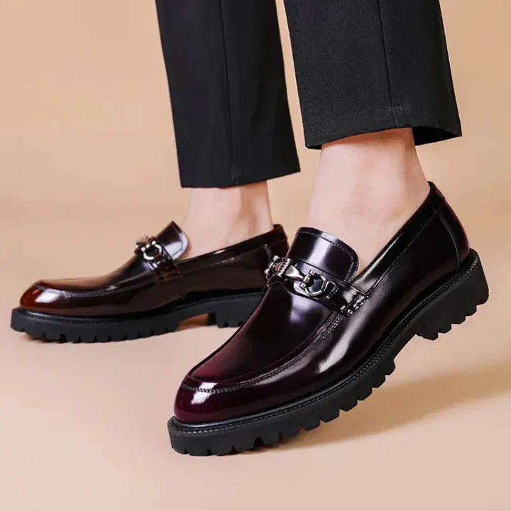 Declan | Men’s Slip On Round Toe Buckle Detail Loafers