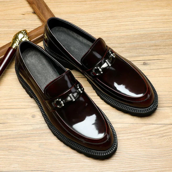 Declan | Men’s Slip On Round Toe Buckle Detail Loafers
