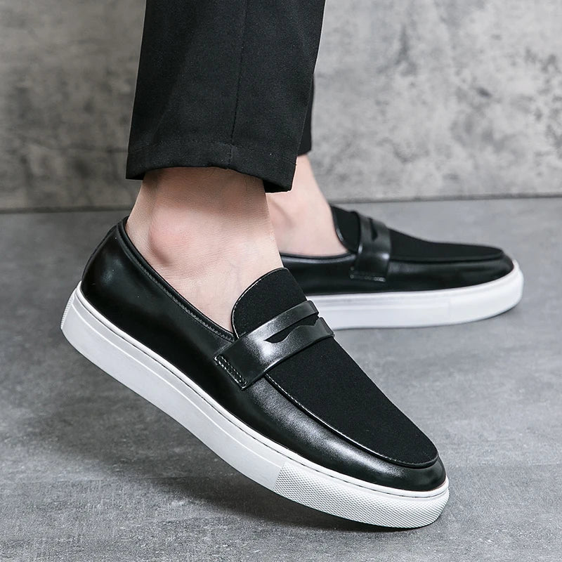 Demetrius | Men's Two Tone Slip-On Closed Toe Dress Loafers
