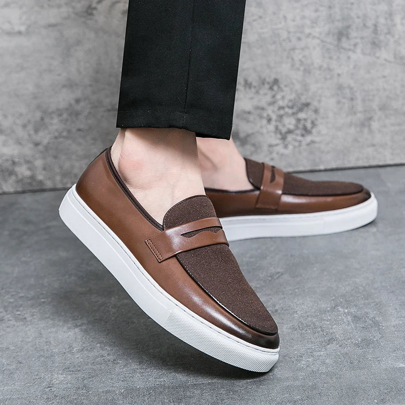 Demetrius | Men's Two Tone Slip-On Closed Toe Dress Loafers
