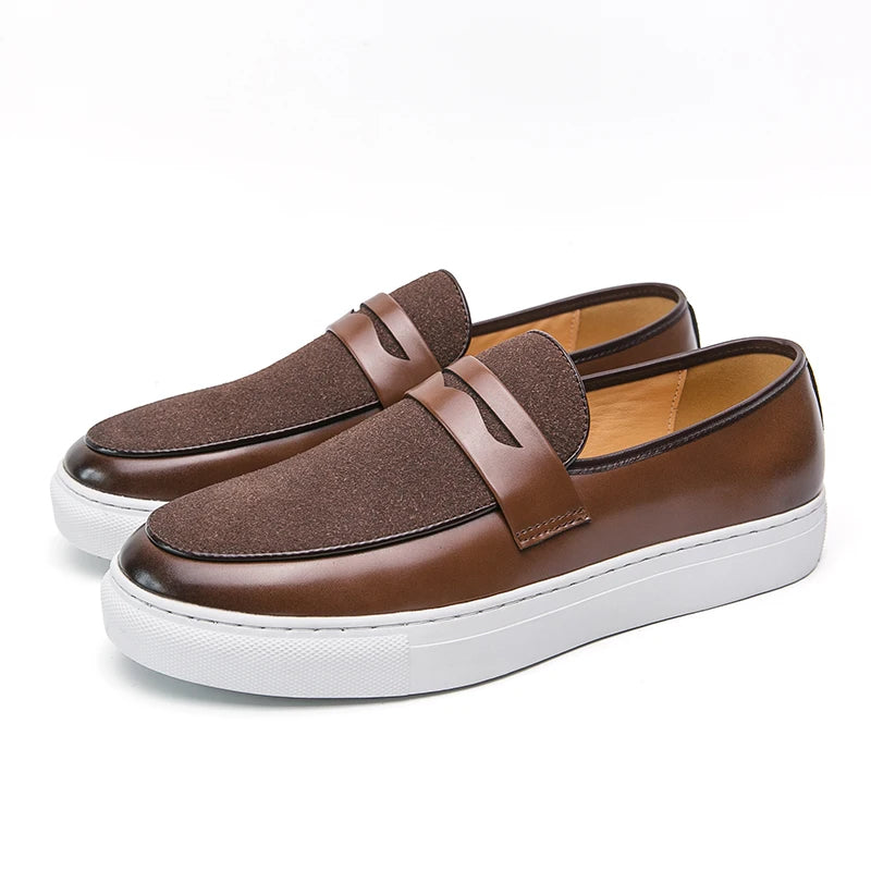 Demetrius | Men's Two Tone Slip-On Closed Toe Dress Loafers
