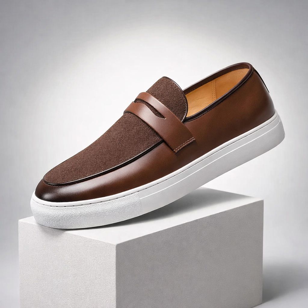 Demetrius | Men's Two Tone Slip-On Closed Toe Dress Loafers