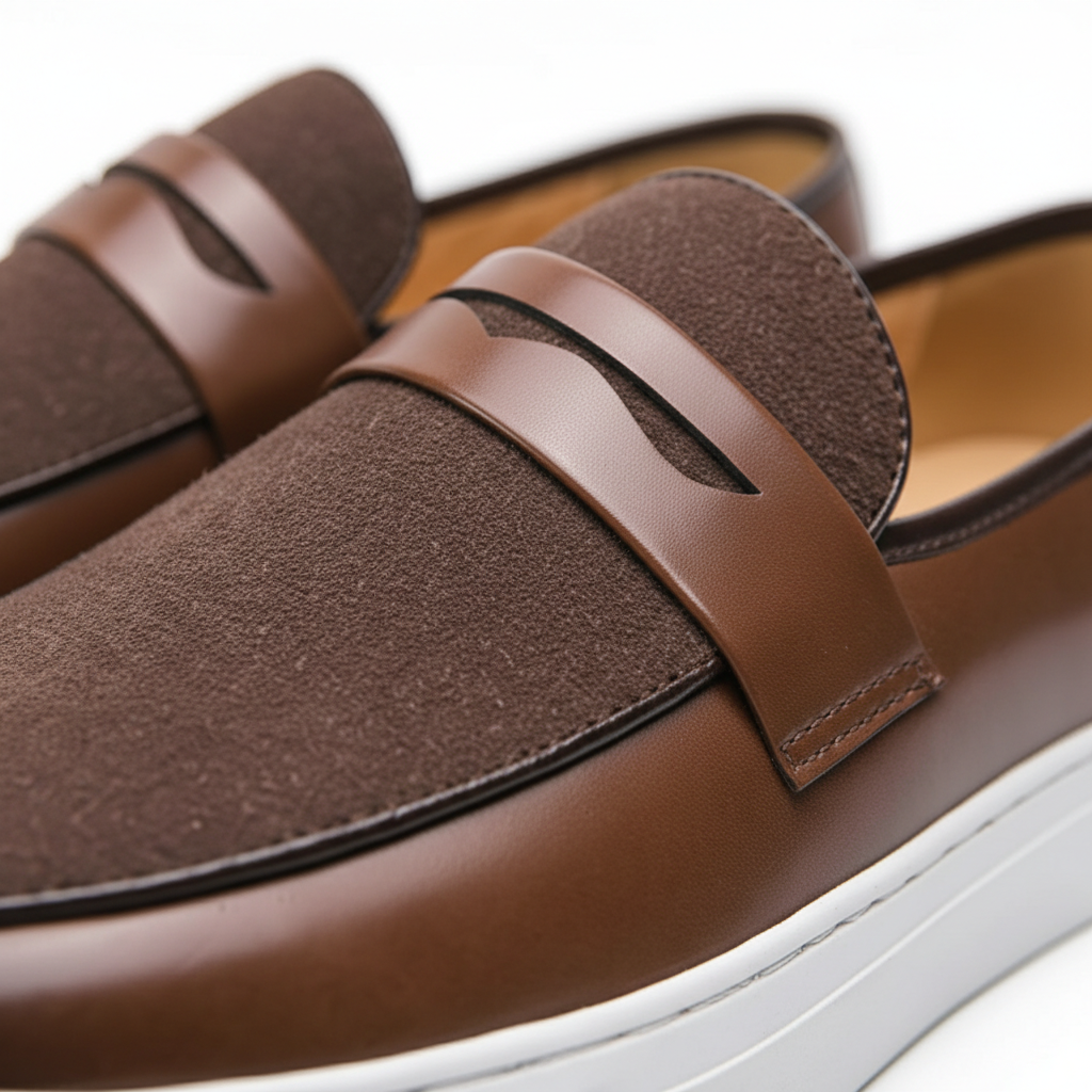 Demetrius | Men's Two Tone Slip-On Closed Toe Dress Loafers